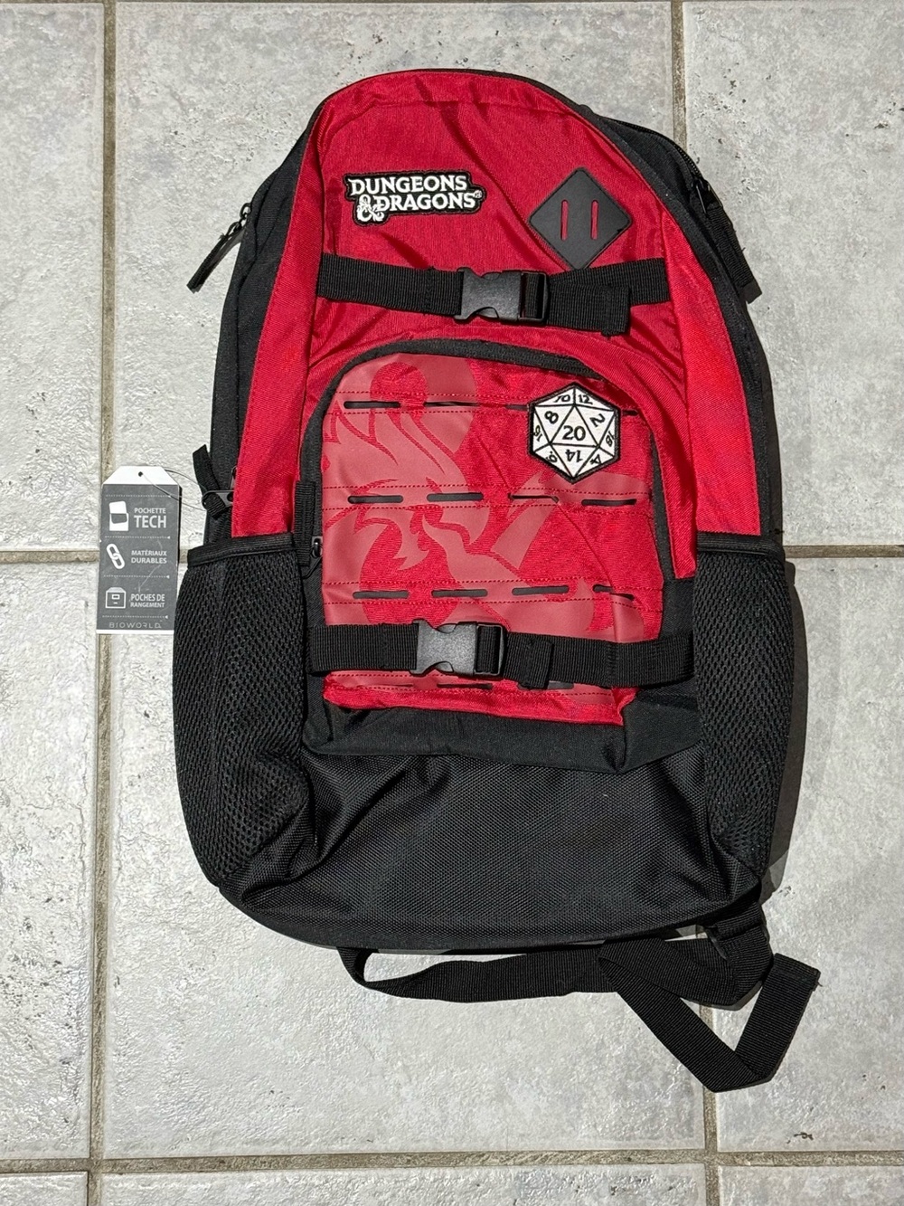 Bioworld Dungeons & Dragons Red and Black Backpack